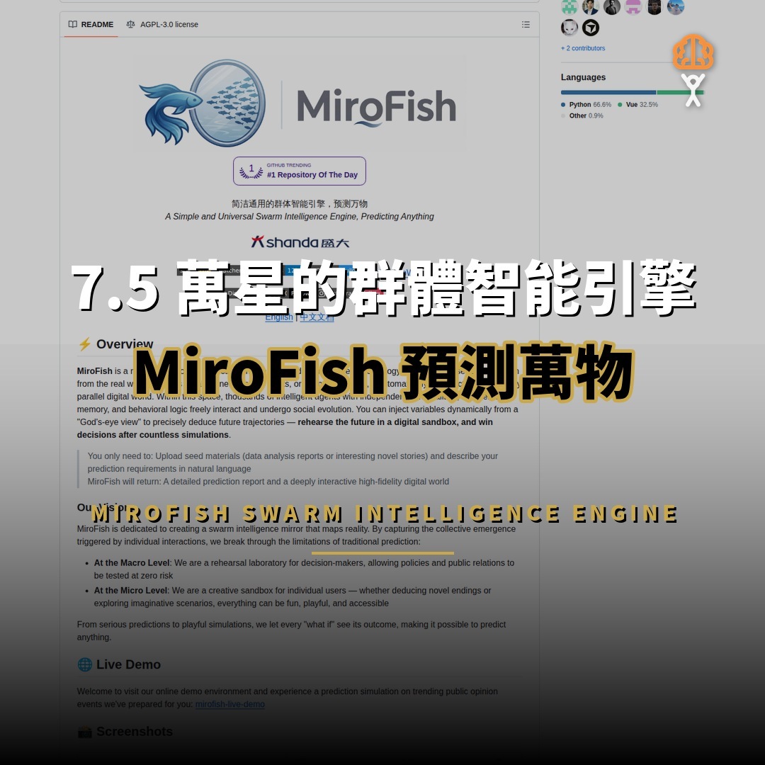 MiroFish 開源：7.5 萬星的群體智能預測引擎